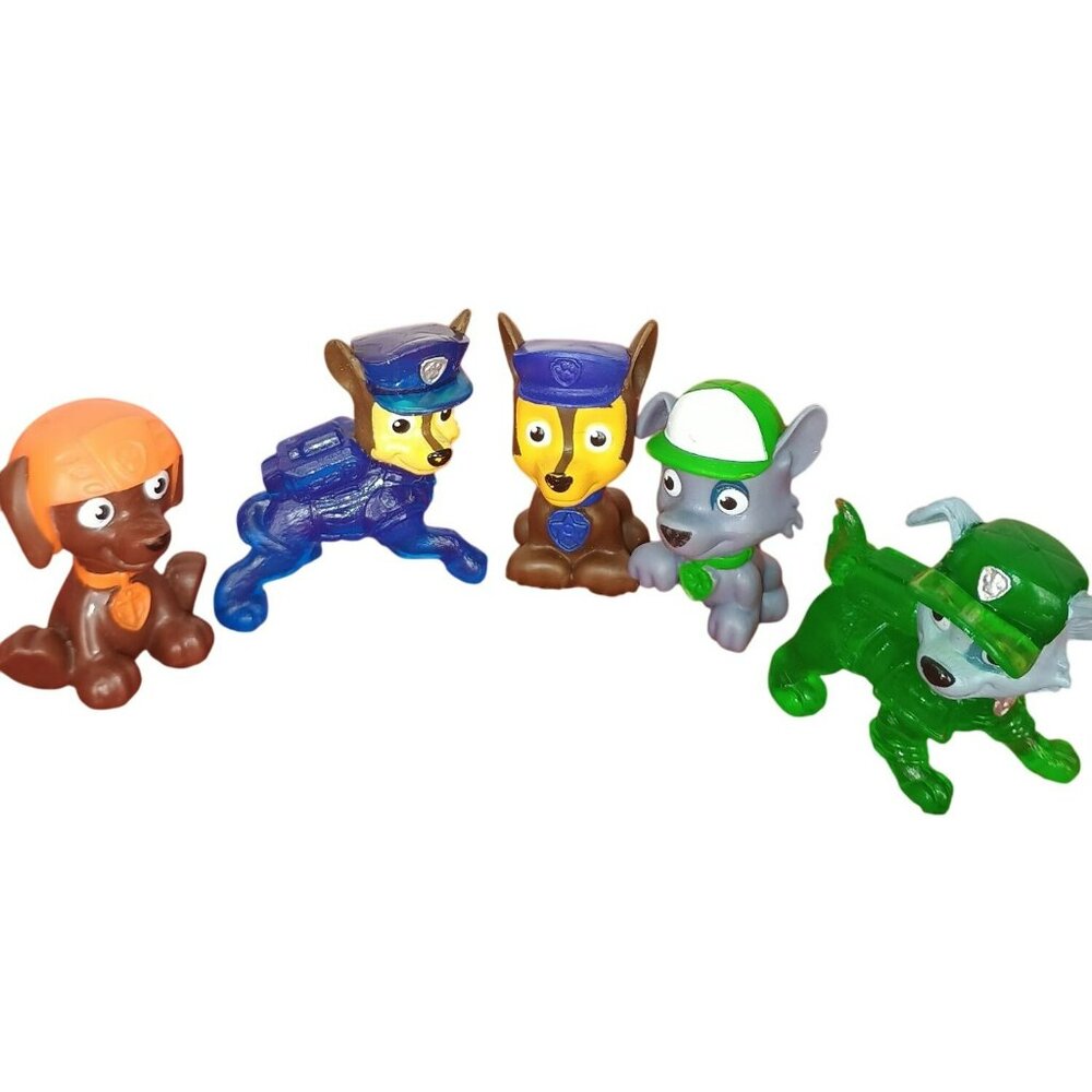 Paw Patrol Collectible Figures Set Of 5 Featuring Chase‎ Zuma Rocky & Rubble For